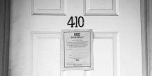 eviction notice on a door