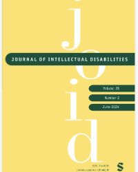 Journal of Intellectual Disabilities Cover; Yellow background with large white letters J.O.I.D. along with the title of journal. 