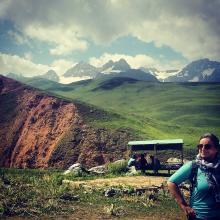 Michelle O'Brien in Tajikistan